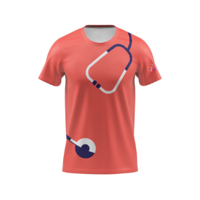 Sublimated Tee Stethescope Coral